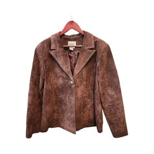 Live a Little Chocolate Brown Leather Blazer